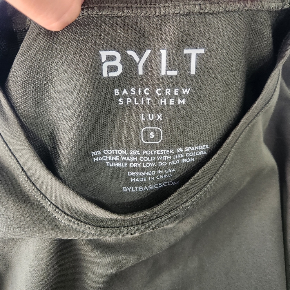 Bylt Basic Crew Split Hem Lux Tee Small - image 7